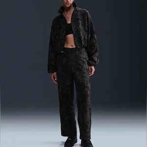 Nike Black Floral Jacquard Wide Leg Pants